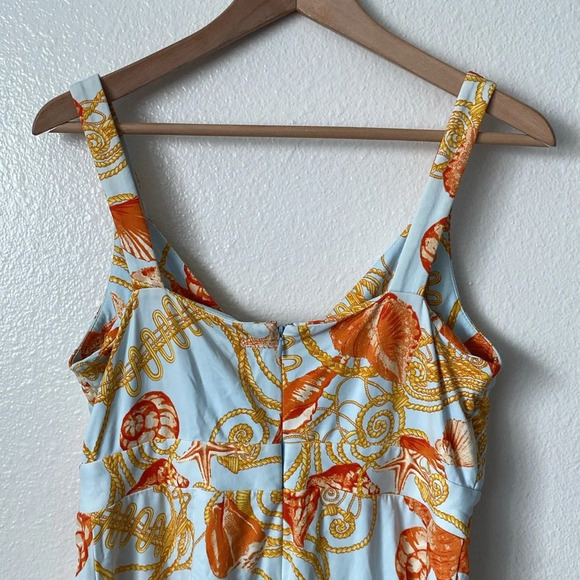 J. Mclaughlin L Blue Nautical Boating Knee Length Dress - Picture 6 of 8